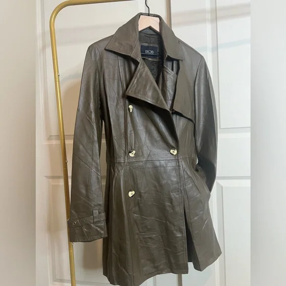 Fendi Leather Trench Coat
